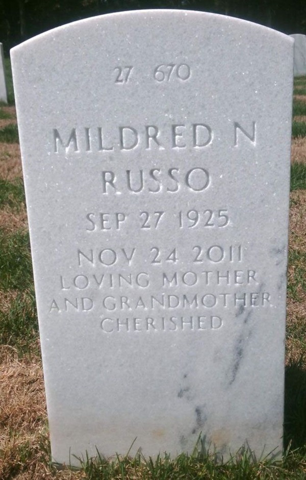 Mildred Scalone Russo Cemetery Record