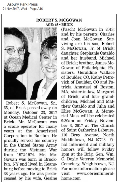 Robert S. McGowan Obituary